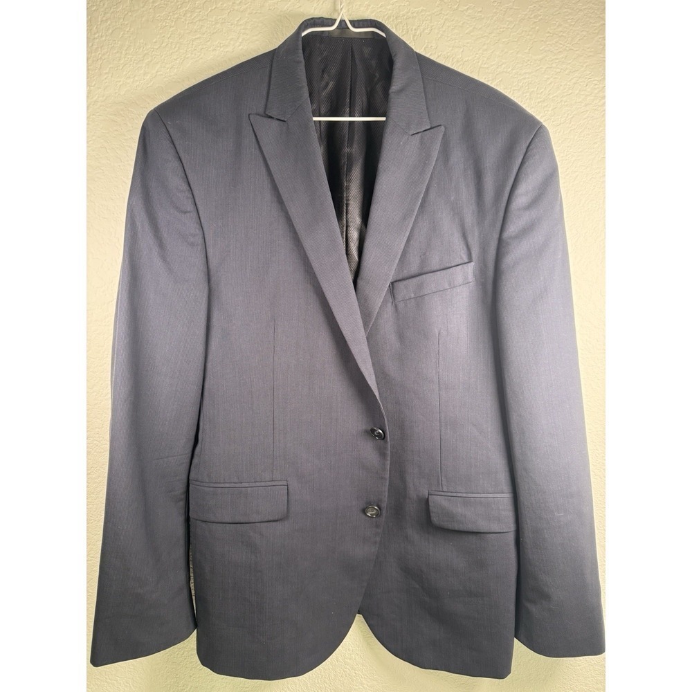 Kenneth Cole New York Men's Blue Wool 2-Piece Suit 44R W38 2-Button Notch